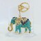 Wrapables Crystal Bling Keychain, Keyring Purse Handbag Pendant Charm, Blue Opulent Elephant